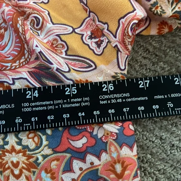 Knox Rose women’s multicolored bohemian open front paisley cardigan SZ M - Picture 6 of 7